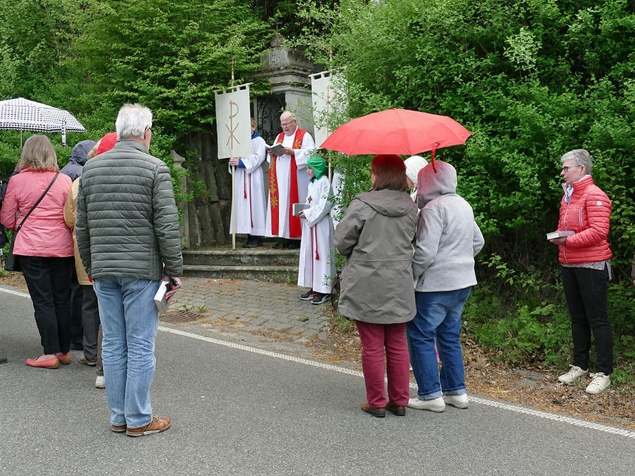 Markusprozession zum Kreuz an der Netzer Straße (Foto: Karl-Franz Thiede)